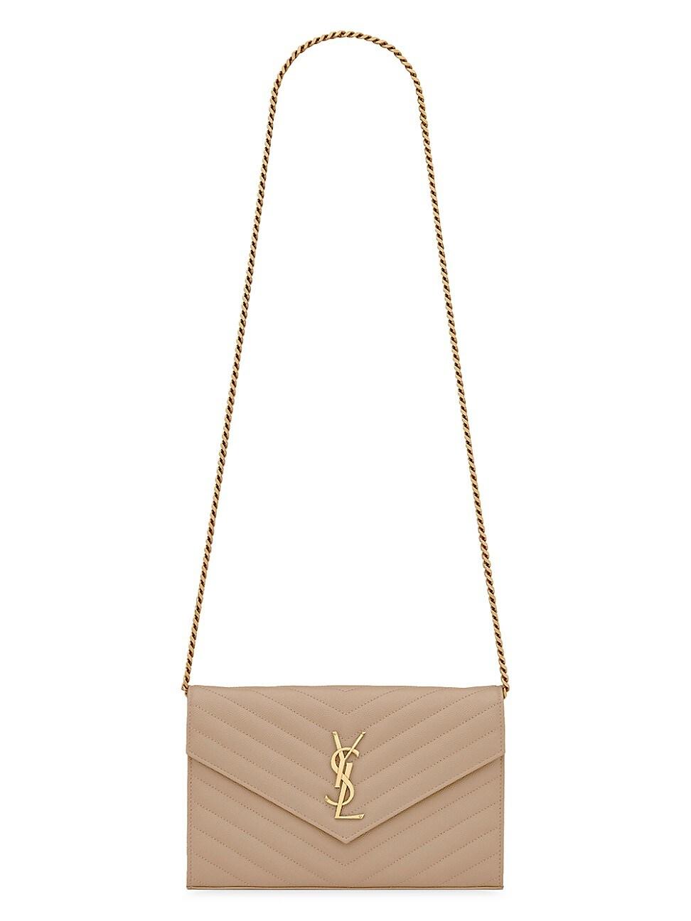 Womens Classic Cassandre Chain Wallet in Grain De Poudre Leather Product Image