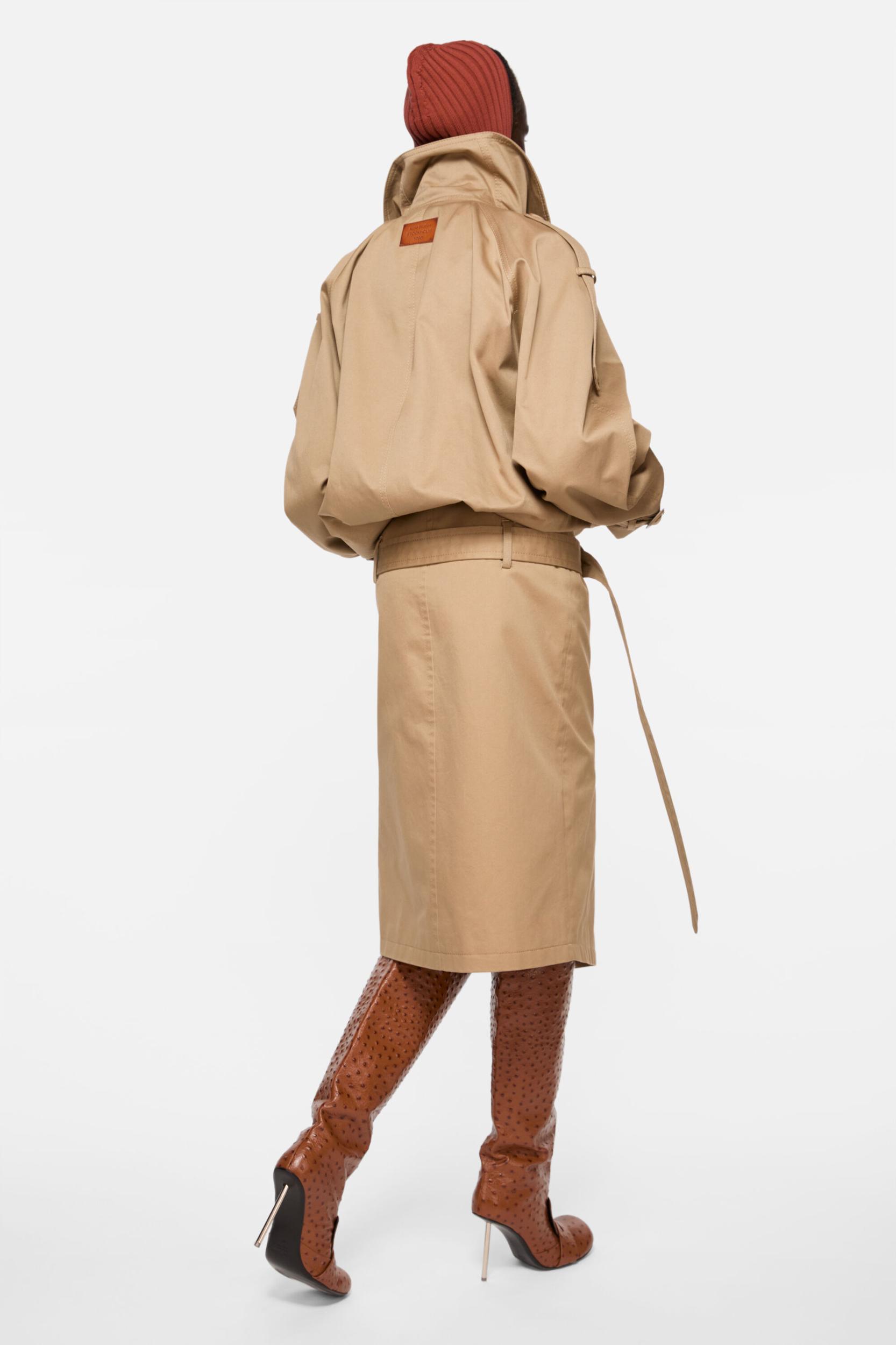 Belted twill skirt Product Image