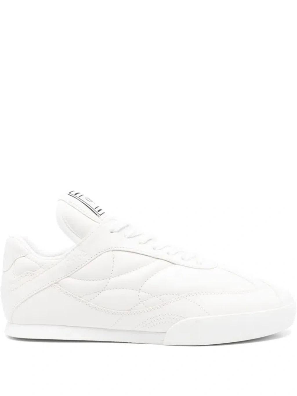 CHLOÉ Womens Chloe Kick Brand-patch Leather Low-top Trainers In White Product Image