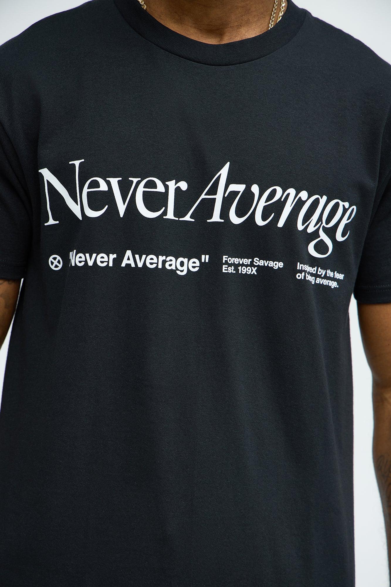 Never Average Short Sleeve Tee - Black Product Image