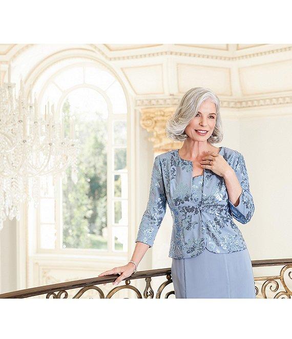 Alex Evenings 2-Piece Sequin Midi Jacket Dress Product Image