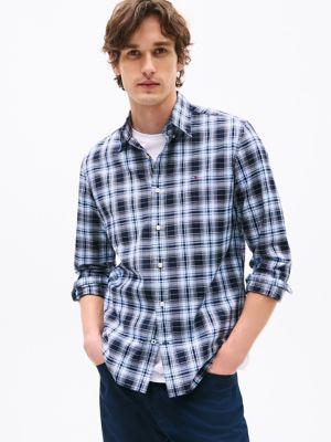 Regular Fit Plaid Stretch Poplin Shirt Product Image