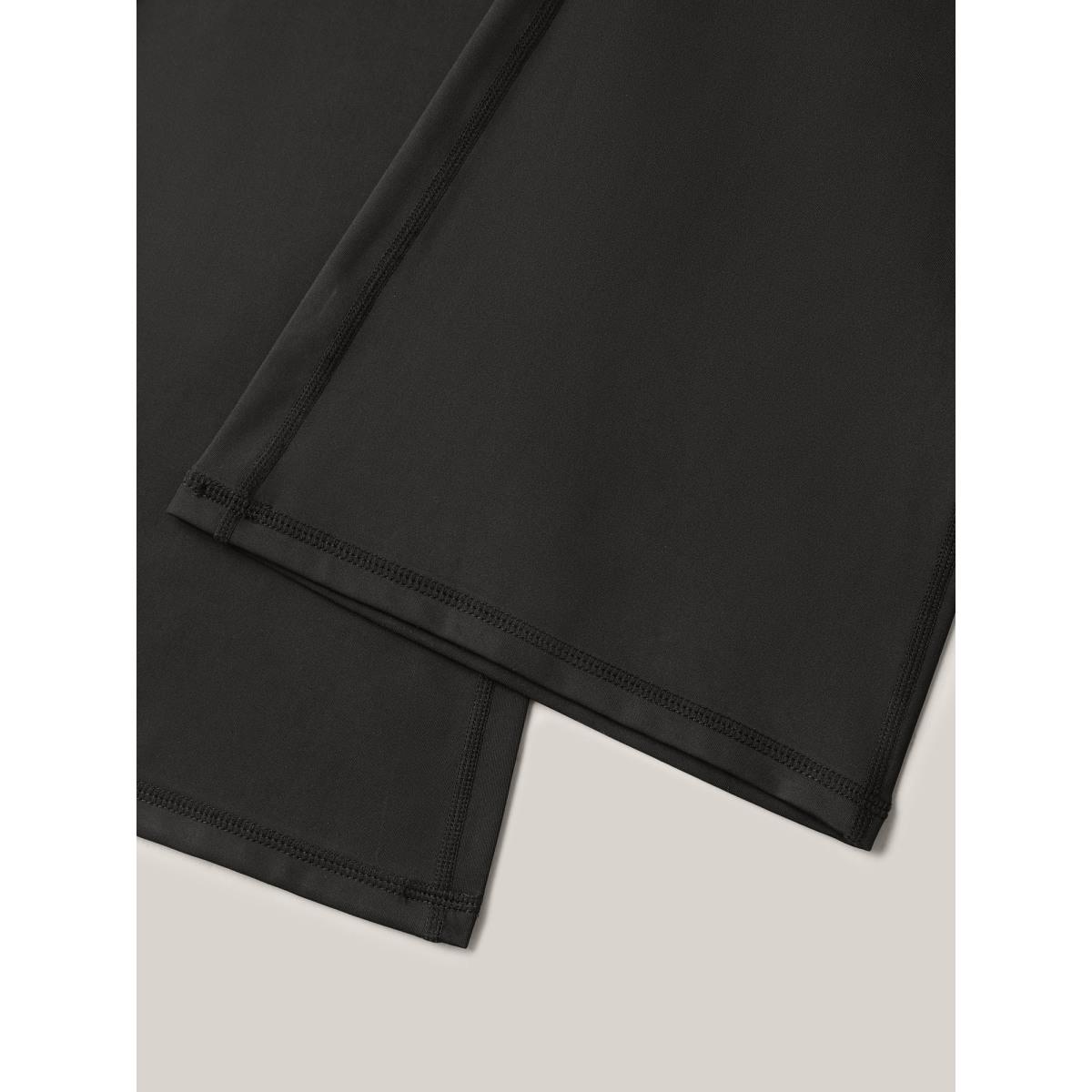 Plus Size Wide Waistband Yoga Stretch Tight Pants Women Black High stretch Bootcut Mid Rise Everyday-Casual Leggings BloomChic 18-20/2X Product Image