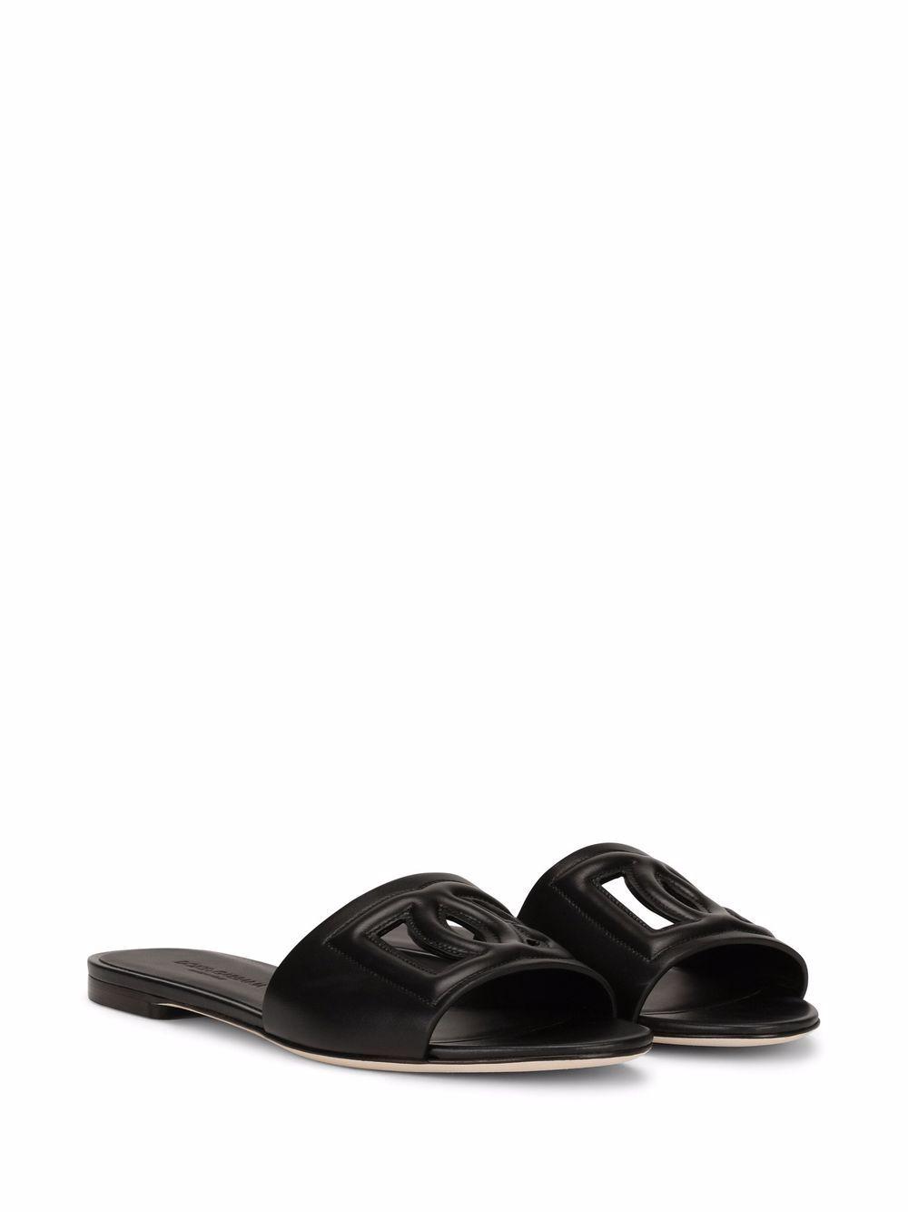 DG Logo leather sandals Product Image