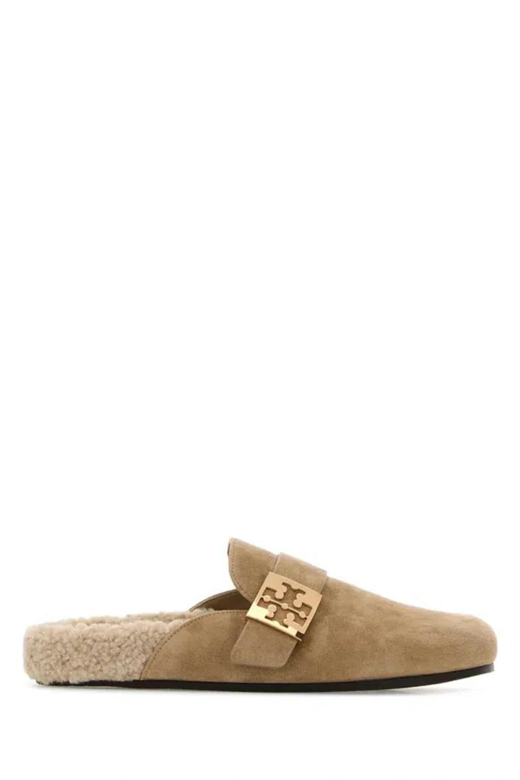 TORY BURCH Mules Mellow In Shearling Color Taupe In Brown Product Image