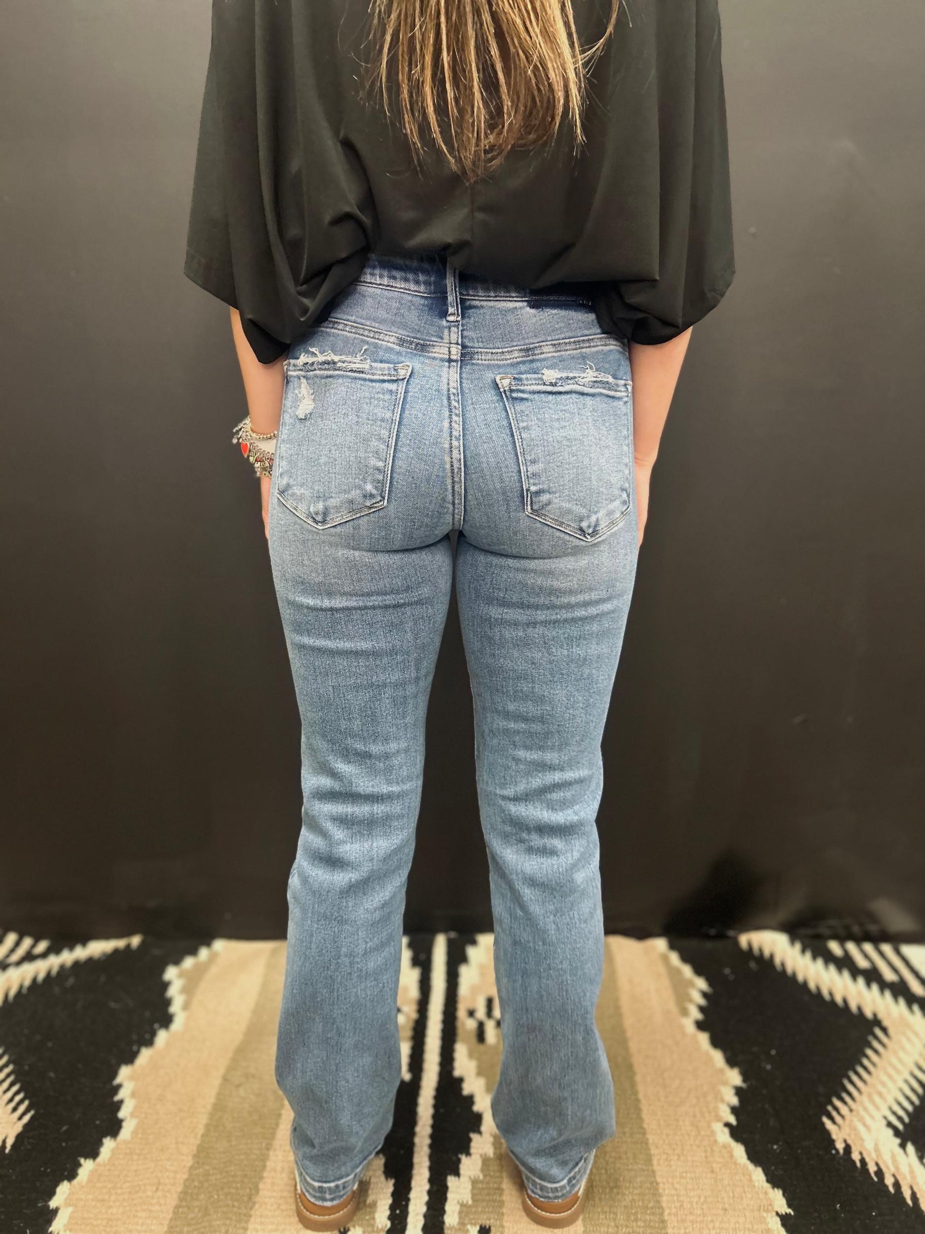 Risen Mid Rise Straight Leg Jeans* Product Image
