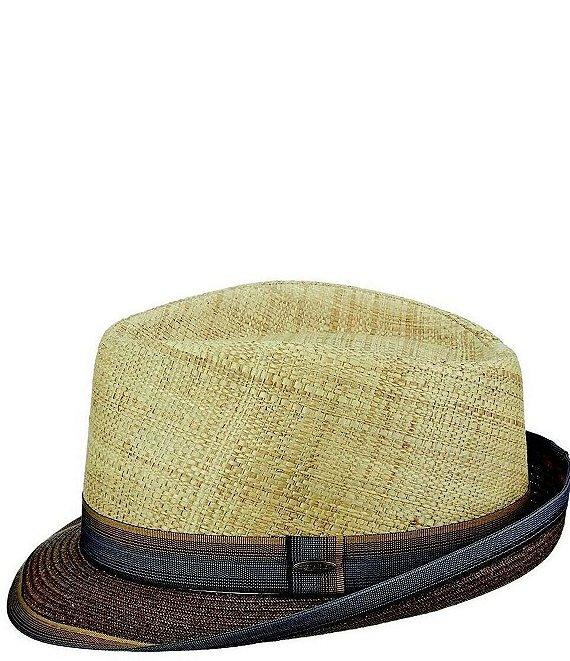 Dorfman Milano Scala St. Louis Matte Raffia Straw Fedora 2#double; Brim Hat Product Image