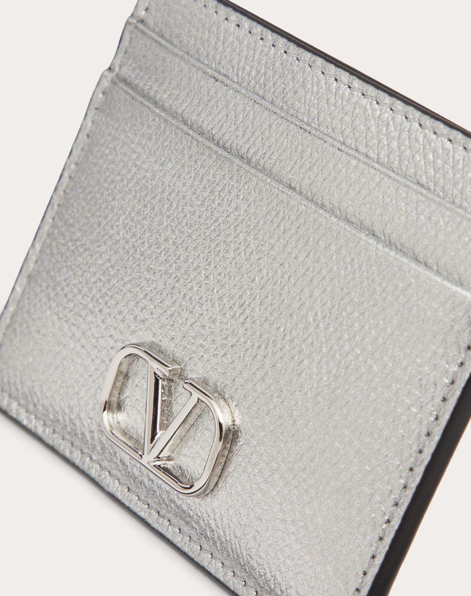 Vlogo Signature Metallic Grainy Calfskin Cardholder Product Image