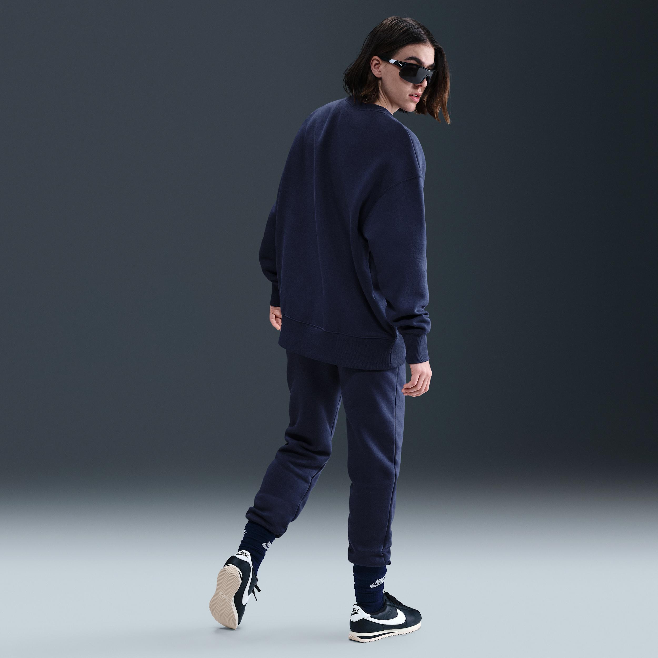 Womens Nike Sportswear Phoenix Fleece Oversized Crew-Neck Sweatshirt | FZ4270-410 Product Image