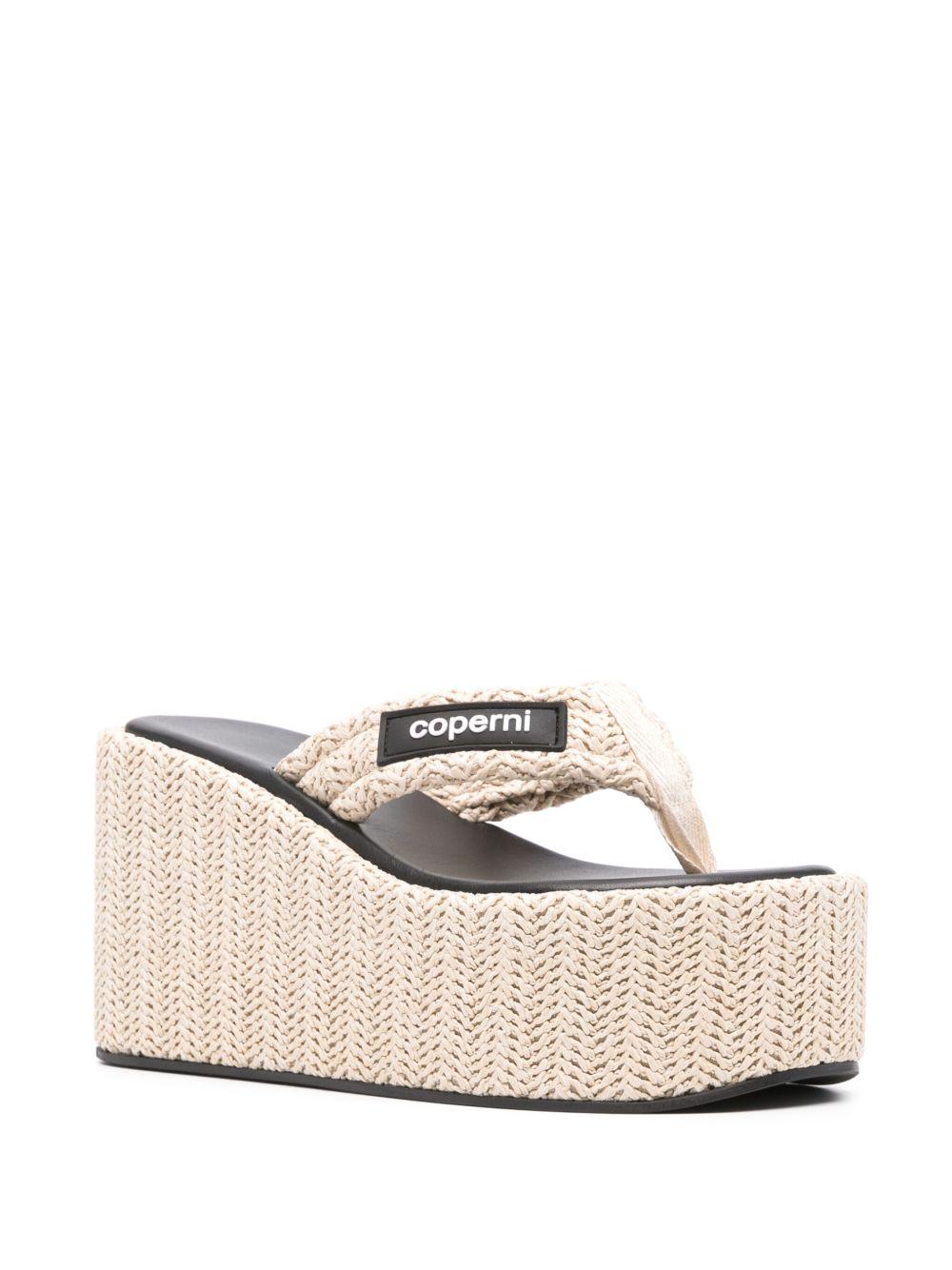 95mm raffia wedge sandals Product Image