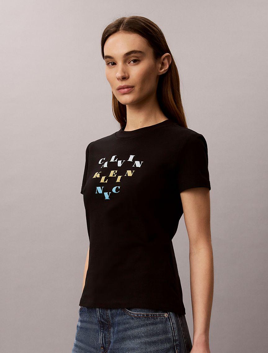 Slim Tiered Logo Graphic Tee Product Image
