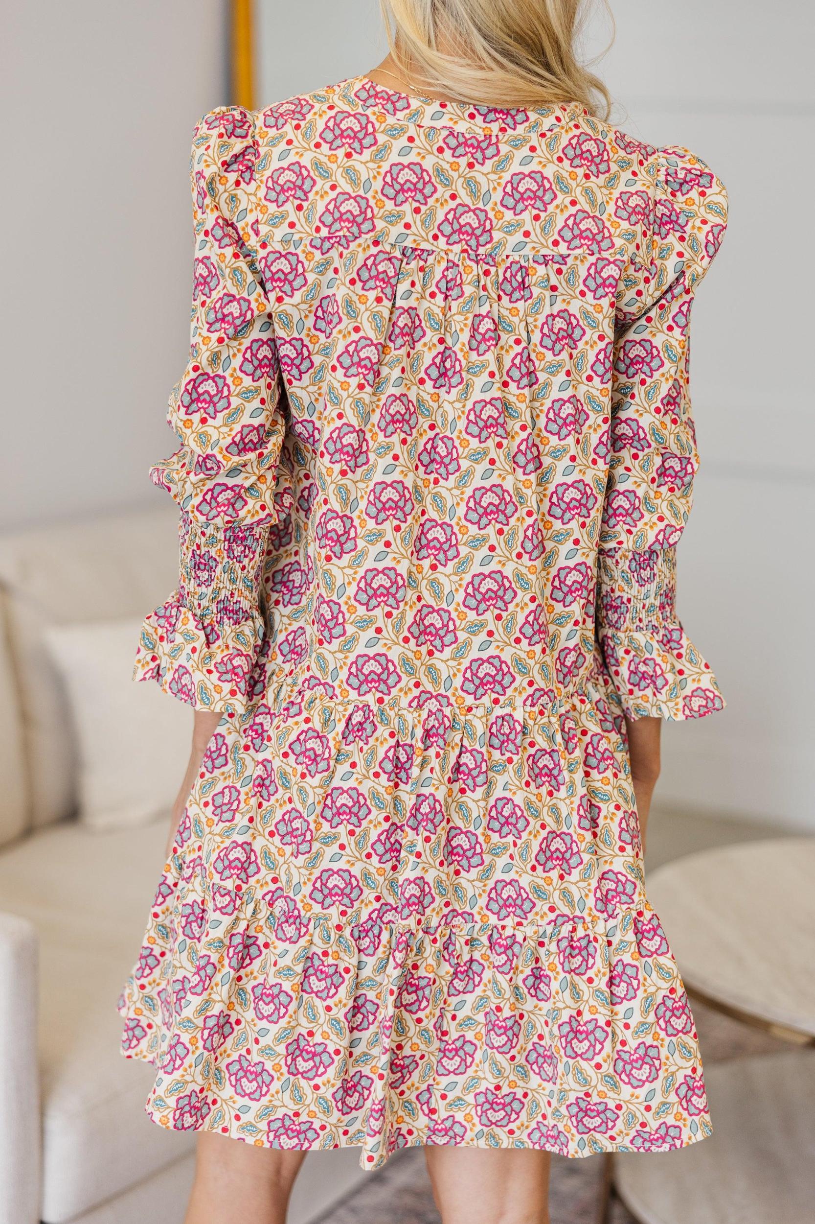 NURSING COLLECTION: In Your Happy Place Magenta Paisley Dress Female Product Image