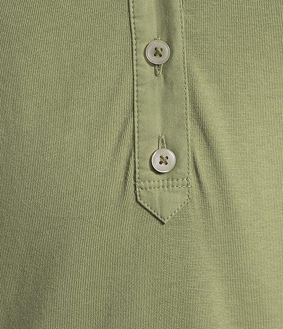 Tommy Bahama Islandscape Henley Pearl Buttons Short Puff Sleeve Shift Dress Product Image