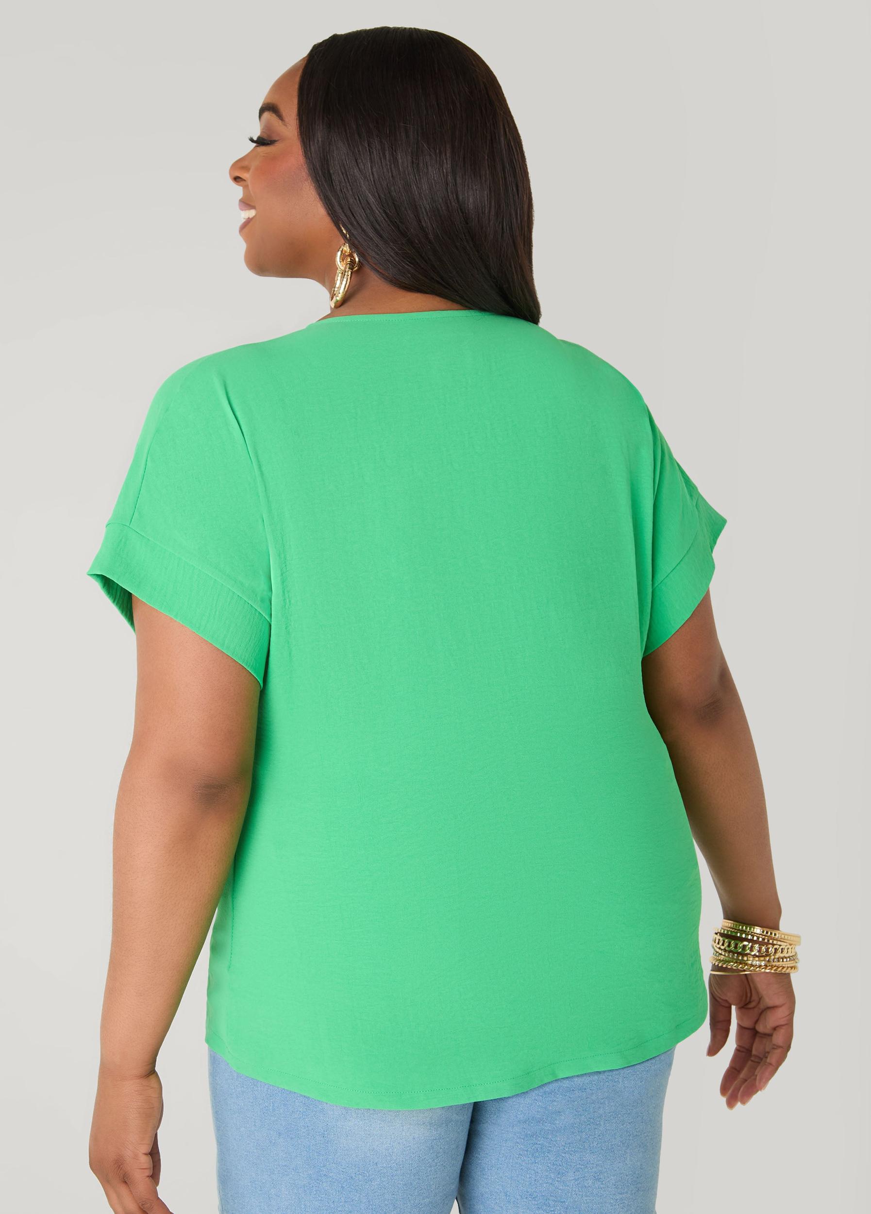 Tie Front V Neck Top Product Image