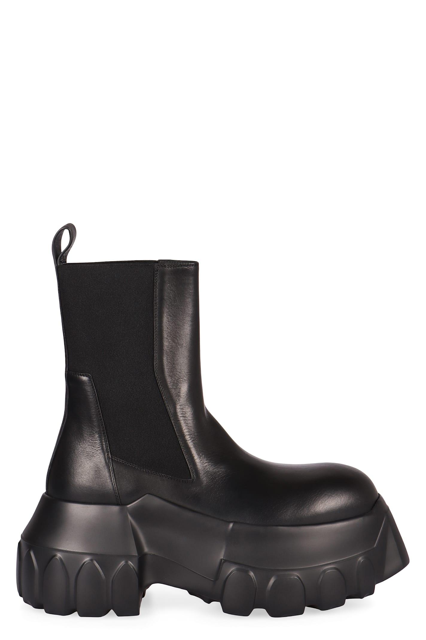 Black Hollywood Beatle Mega Tractor Chelsea Boots Product Image