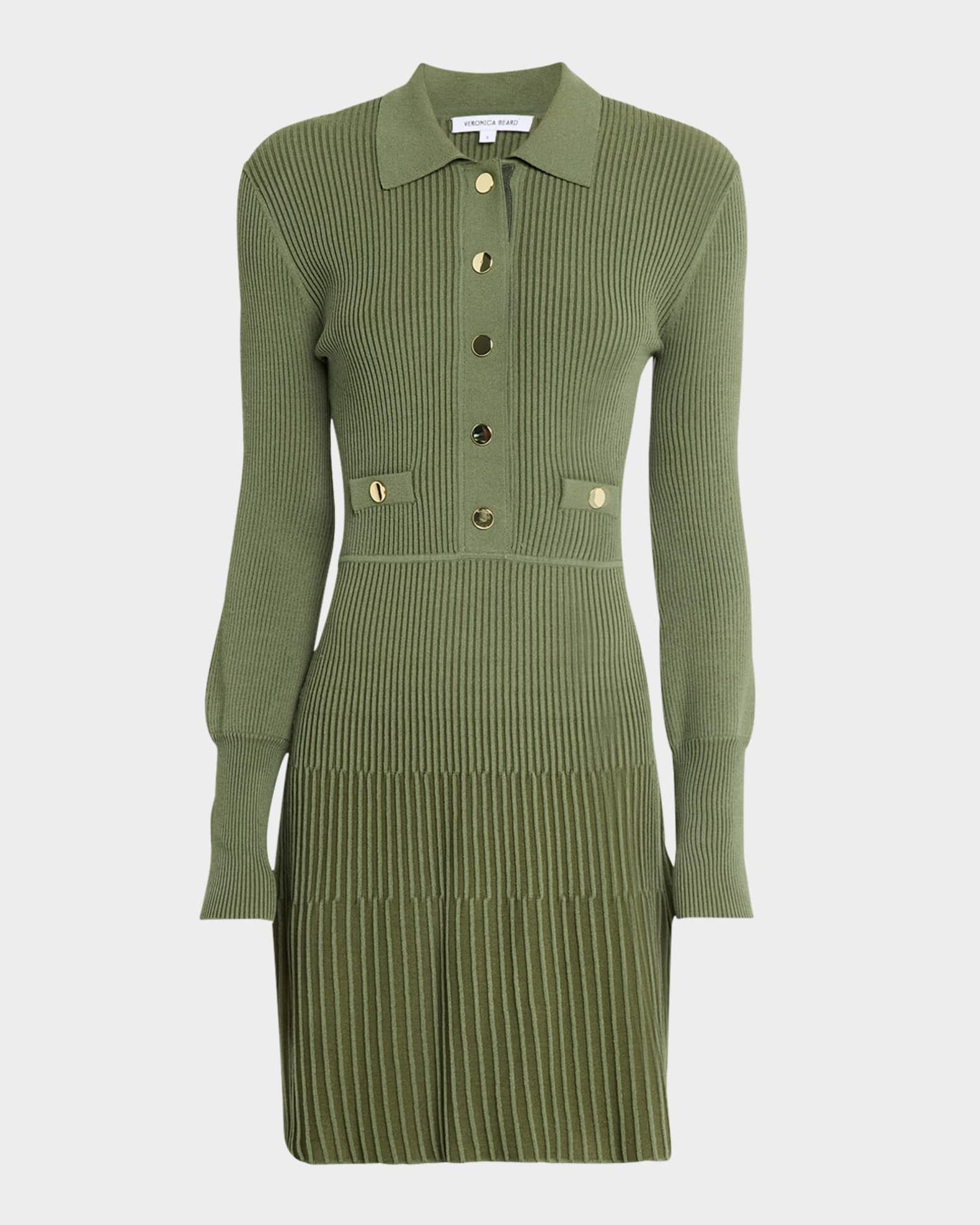 Lauper Long-Sleeve Ribbed Mini Dress Product Image