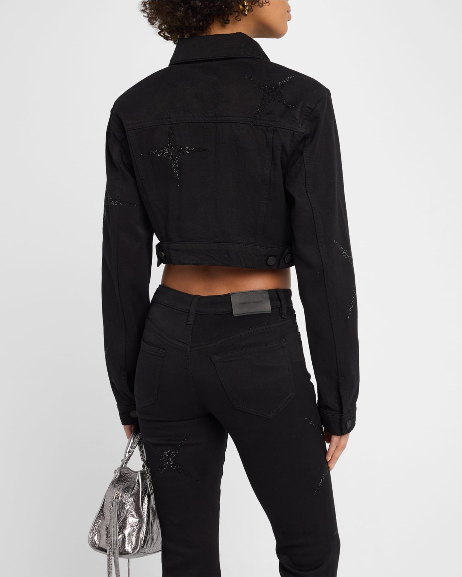 Cropped Star Denim Jacket Product Image