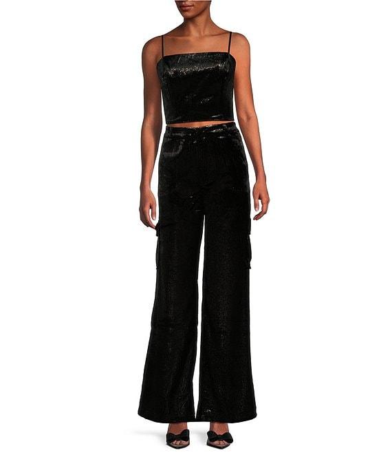 Guess Jolie Velvet Woven Coordinating Tank Top Product Image