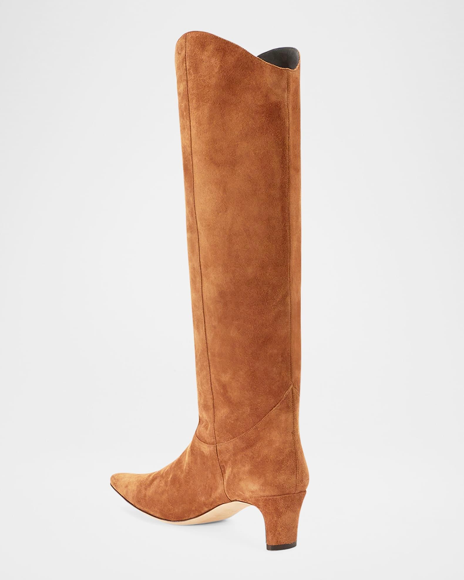 Western Wally Suede Knee-High Boots Product Image