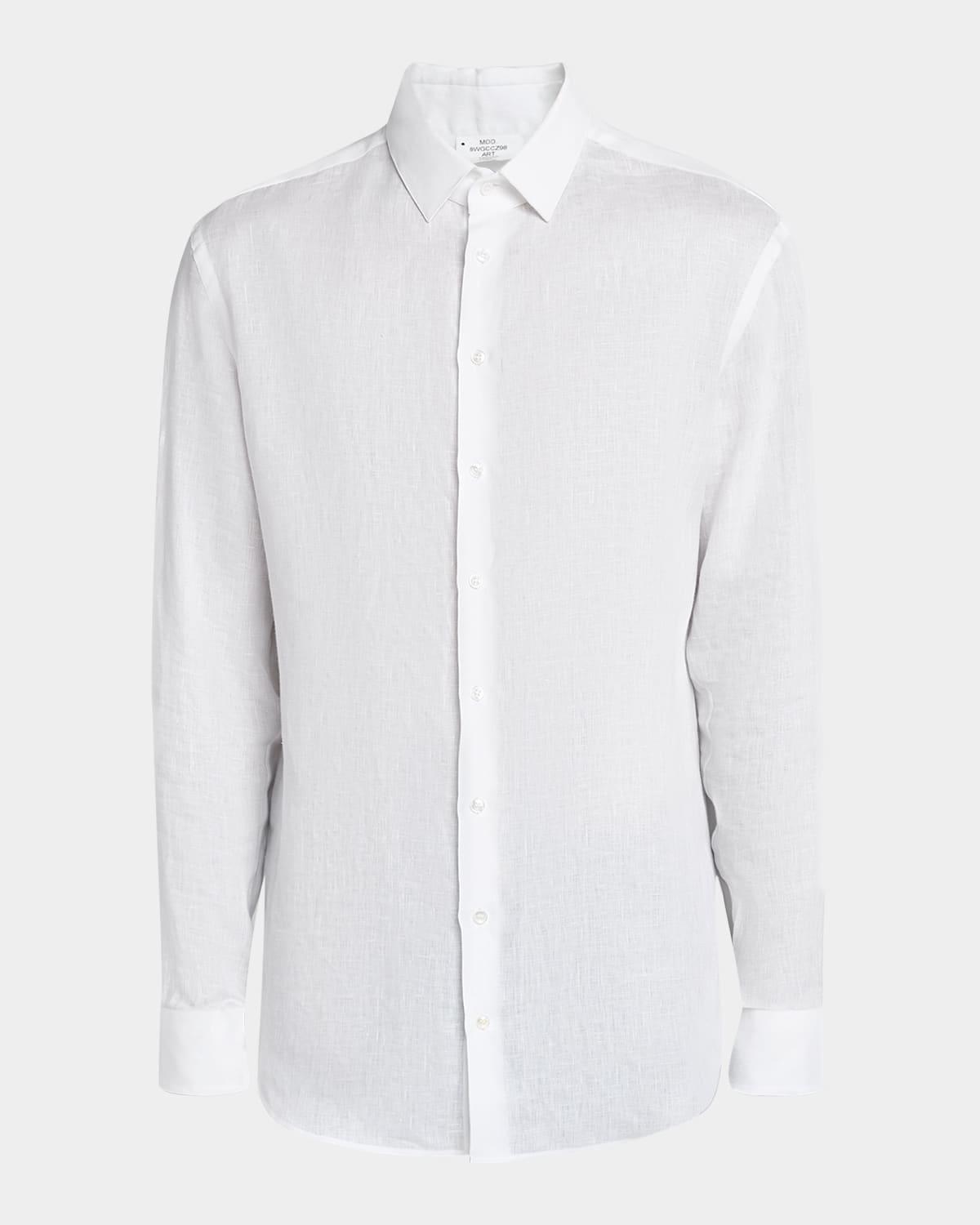 Mens Classic Solid Linen Sport Shirt Product Image