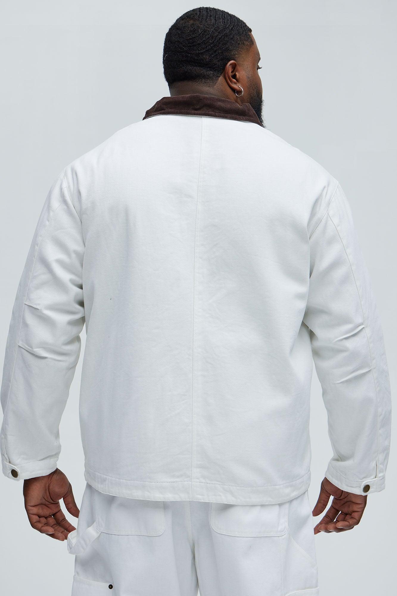 Alexander Utility Canvas Chore Jacket - White Product Image