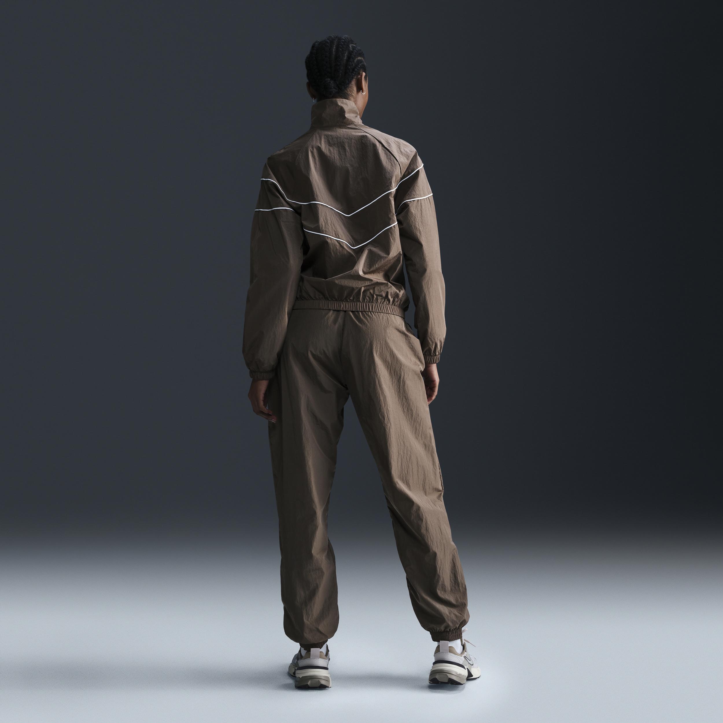 Womens Nike Sportswear Essential Mid-Rise Oversized Woven Jogger Pants | FV7668-004 Product Image