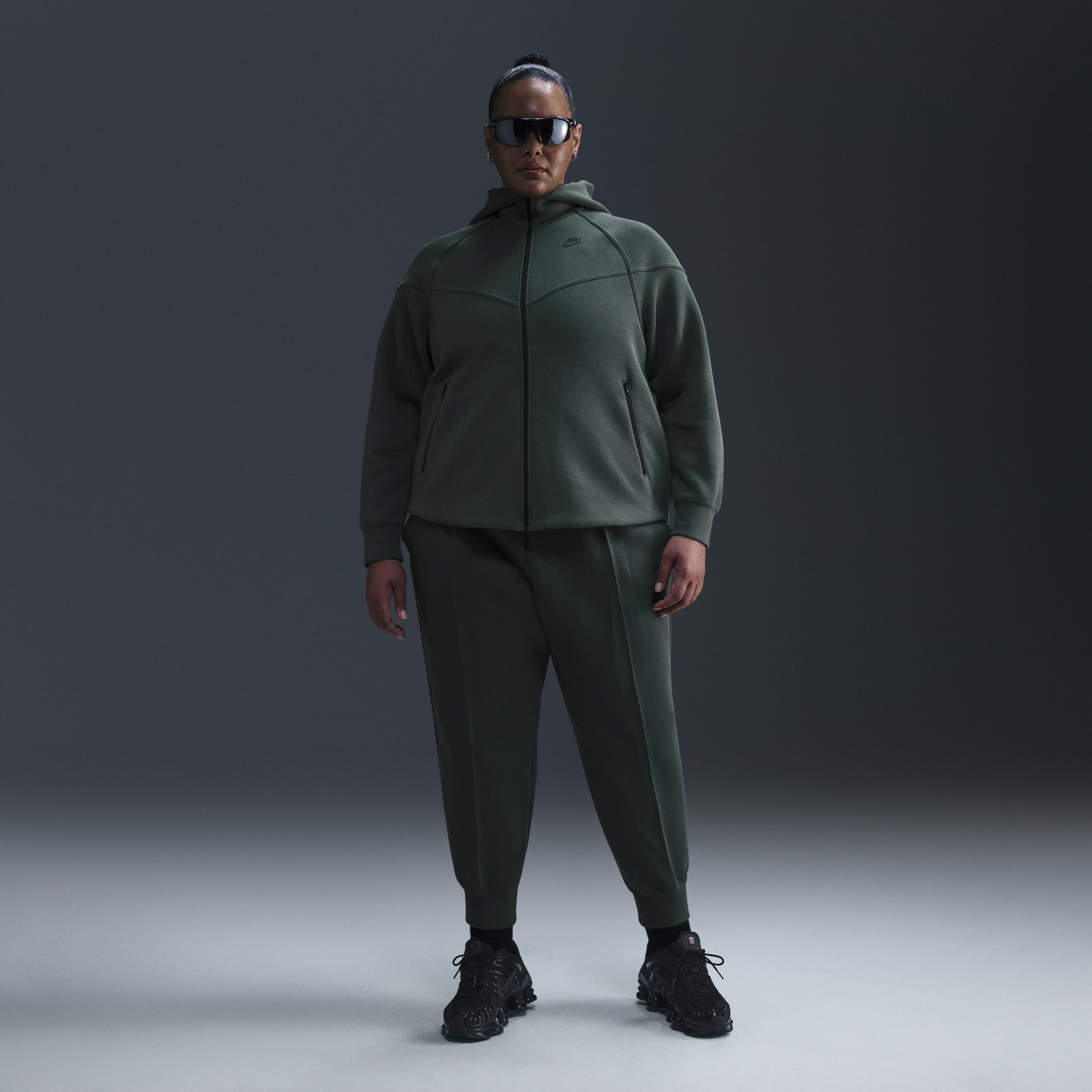 Womens Nike Sportswear Tech Fleece Windrunner Full-Zip Hoodie (Plus Size) | FB8340-338 Product Image