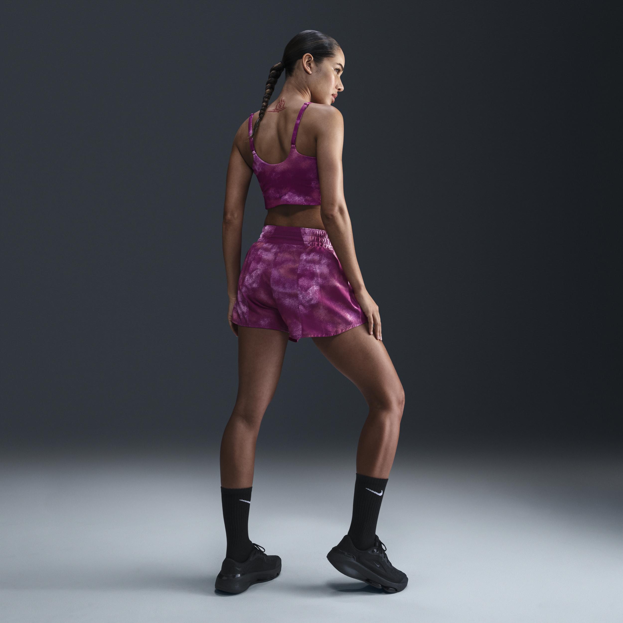 Nike Womens One Convertible Light-Support Lightly Lined Longline Printed Sports Bra | FZ6754-518 Product Image