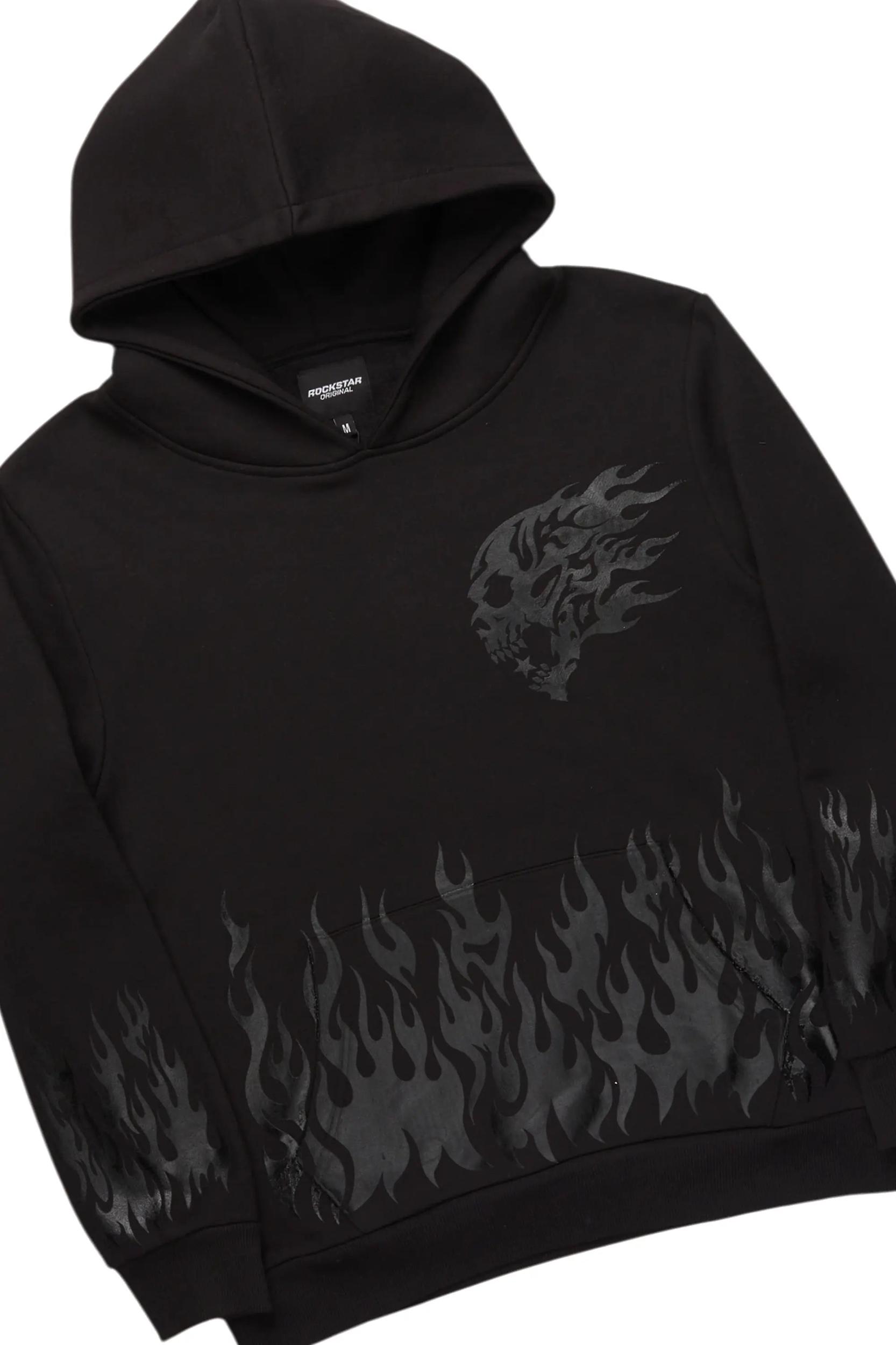 Bubble Black/Black Stacked Flare Hoodie Track Set Male Product Image