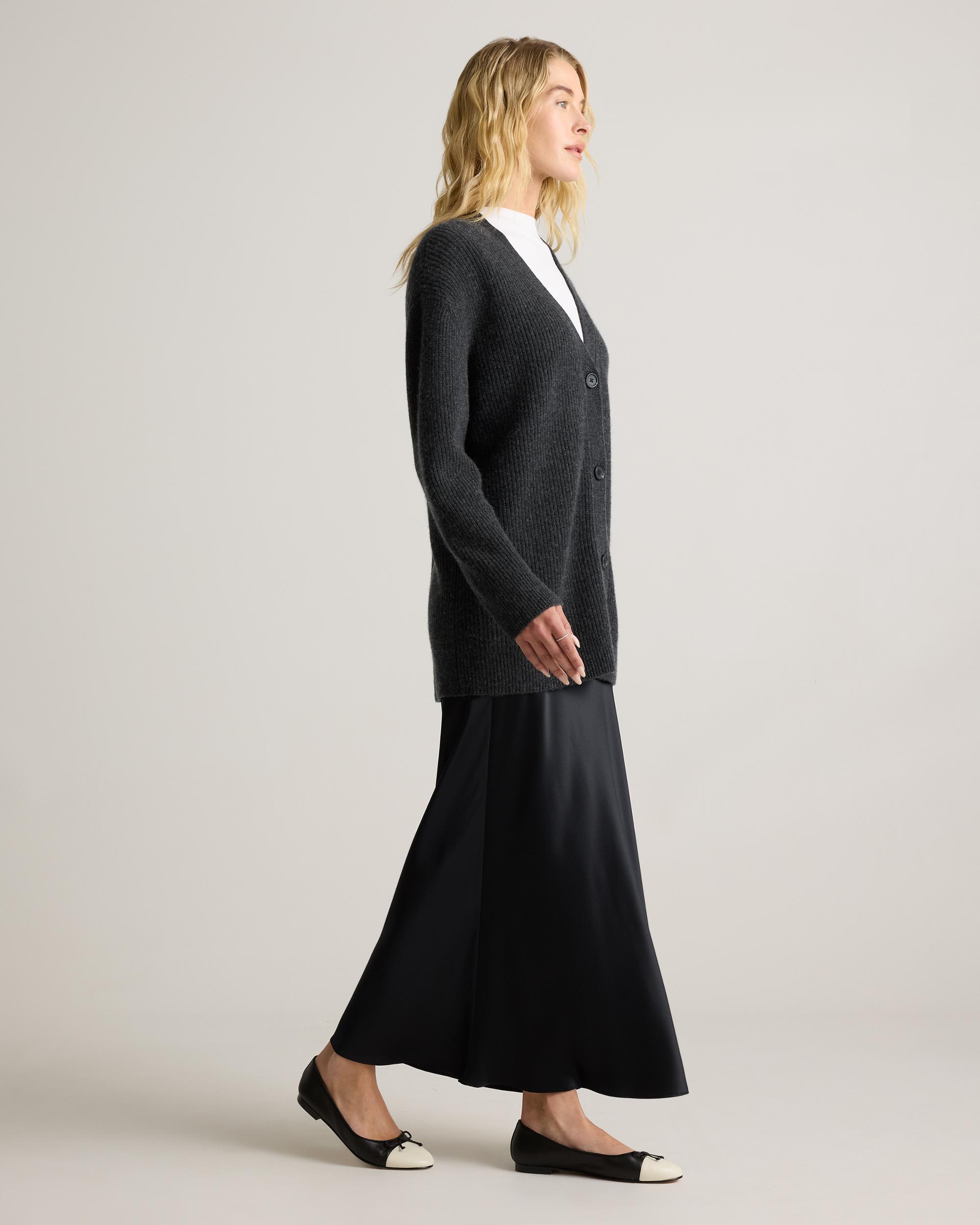 Quince | Women's Mongolian Cashmere Oversized Boyfriend Cardigan Sweater Size XL Product Image