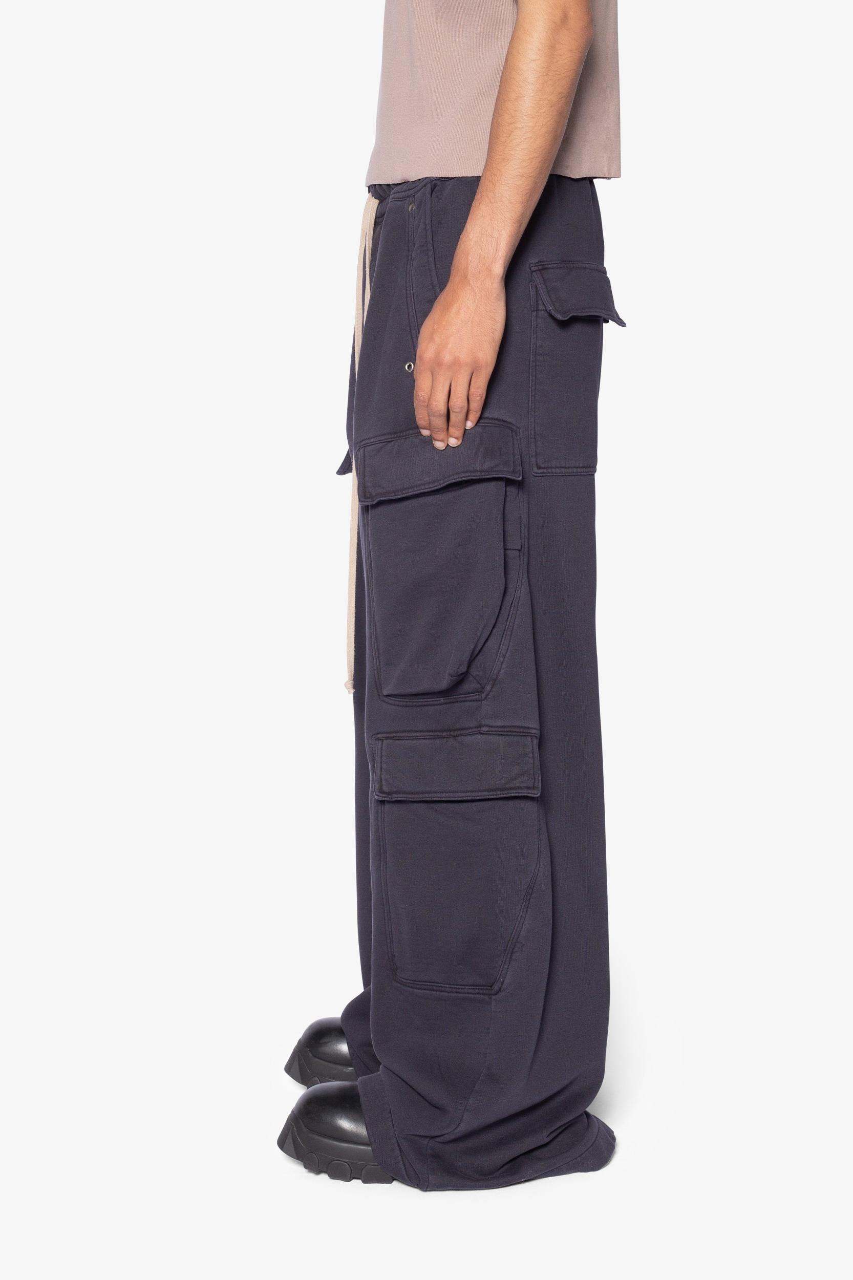 Rave Double Cargo Sweatpants - Washed Black Product Image