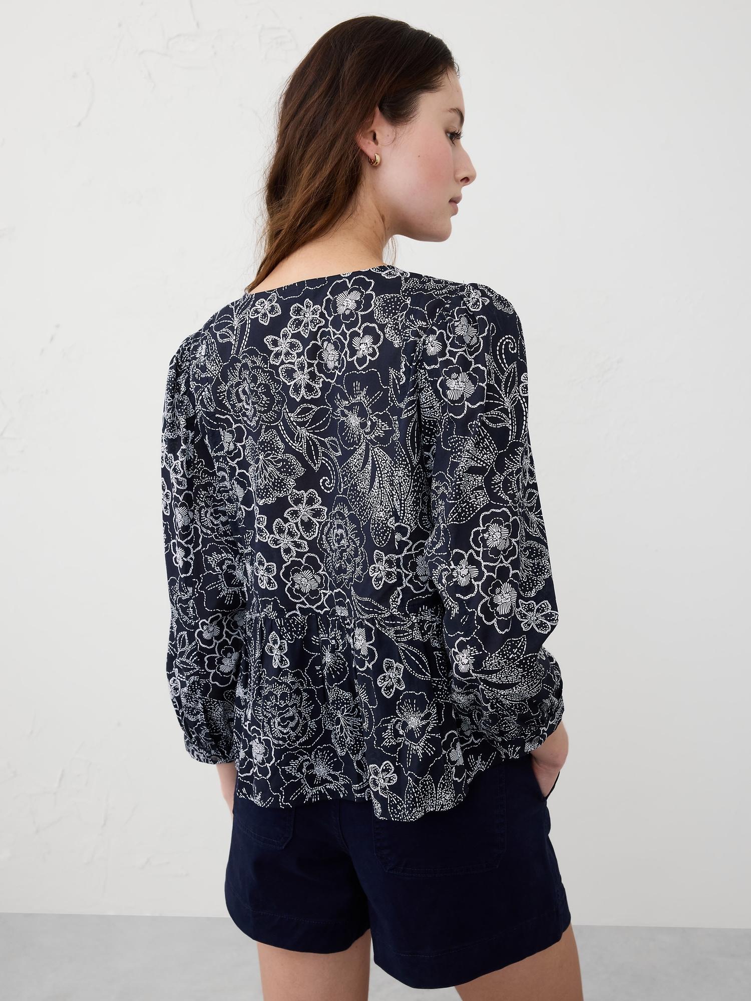 Peplum-Hem Top Product Image