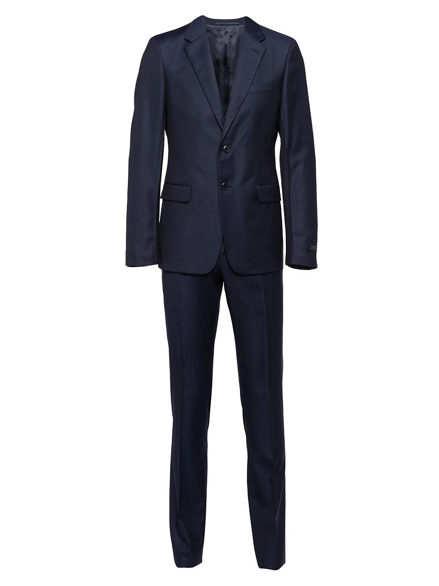 Mens Solid Wool-Blend Suit Product Image
