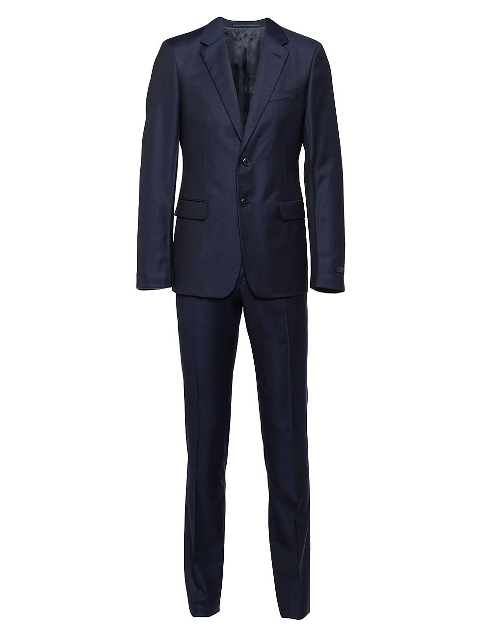Mens Solid Wool-Blend Suit Product Image