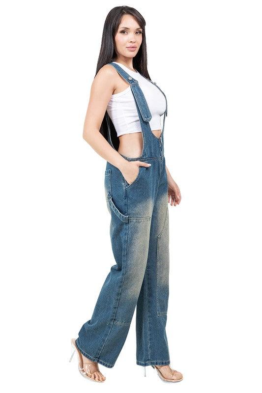 WOMEN FASHION DENIM OVERALLS PANTS Product Image