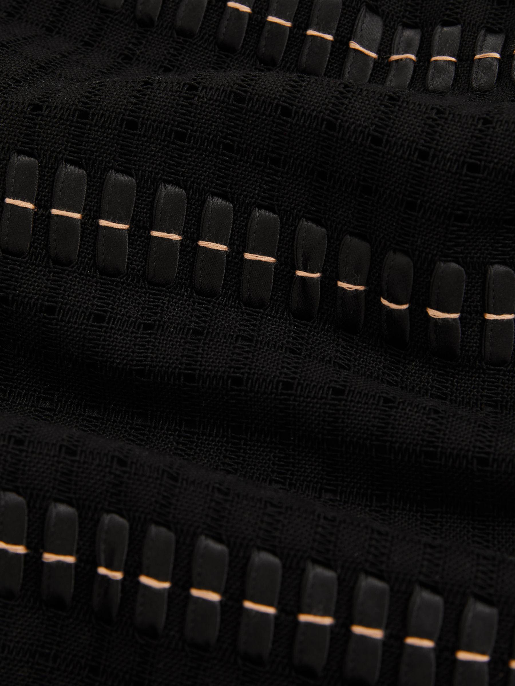 Atelier Cotton Whipstitch Mini Dress in Black Product Image