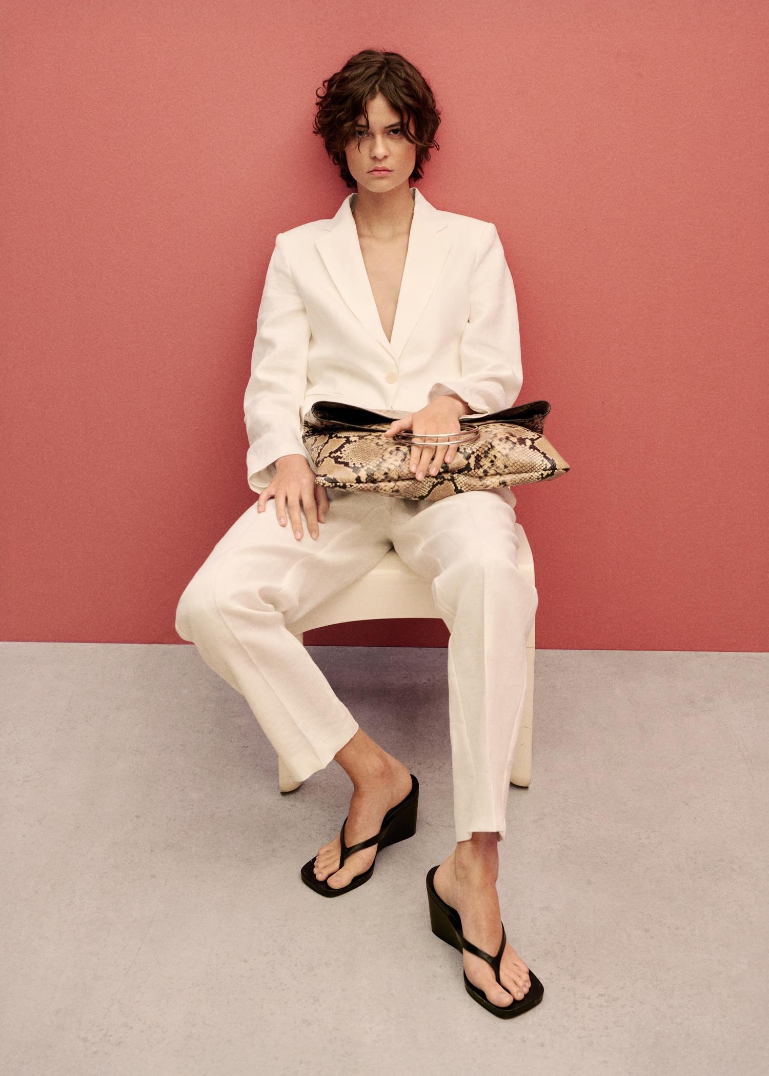 Linen suit trousers - Women | MANGO USA Product Image