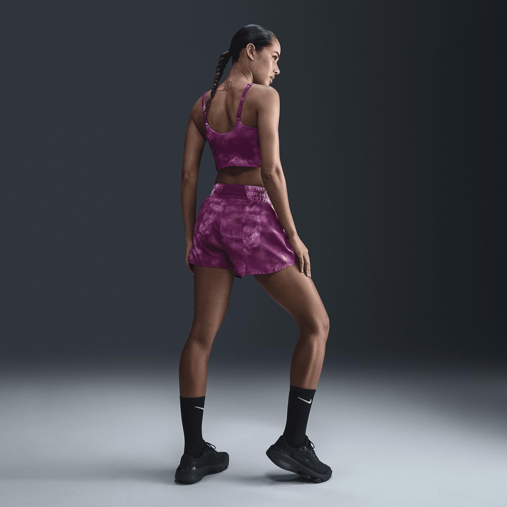 Nike Womens One Convertible Light-Support Lightly Lined Longline Printed Sports Bra | FZ6754-518 Product Image