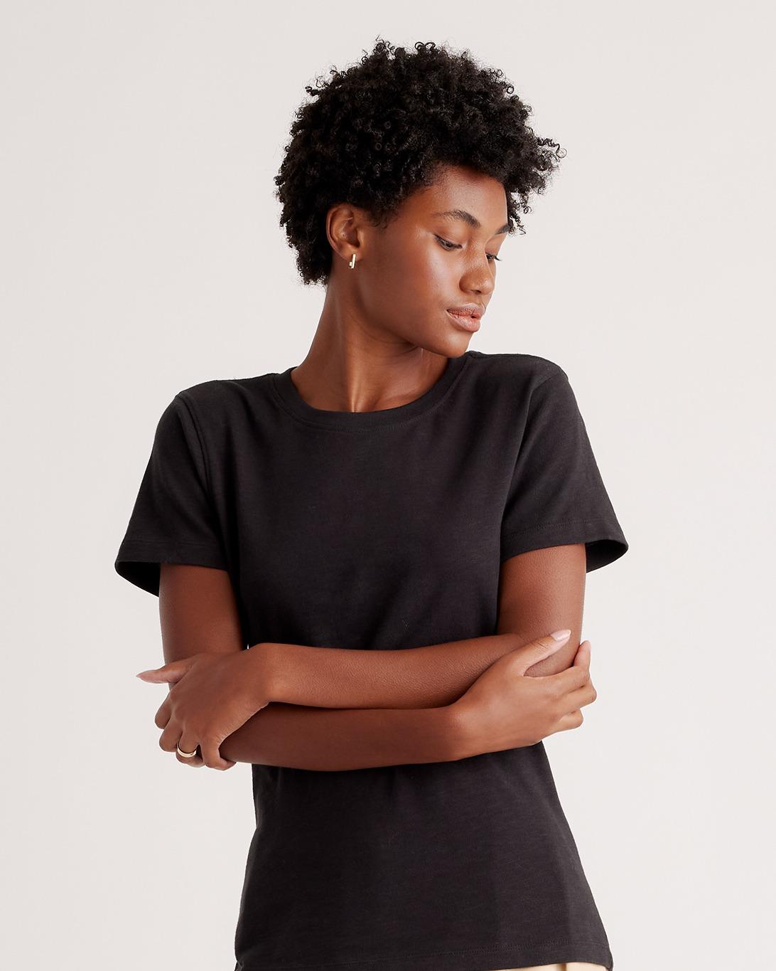 Quince | Women's Slub Crewneck T-Shirt Organic Cotton Product Image