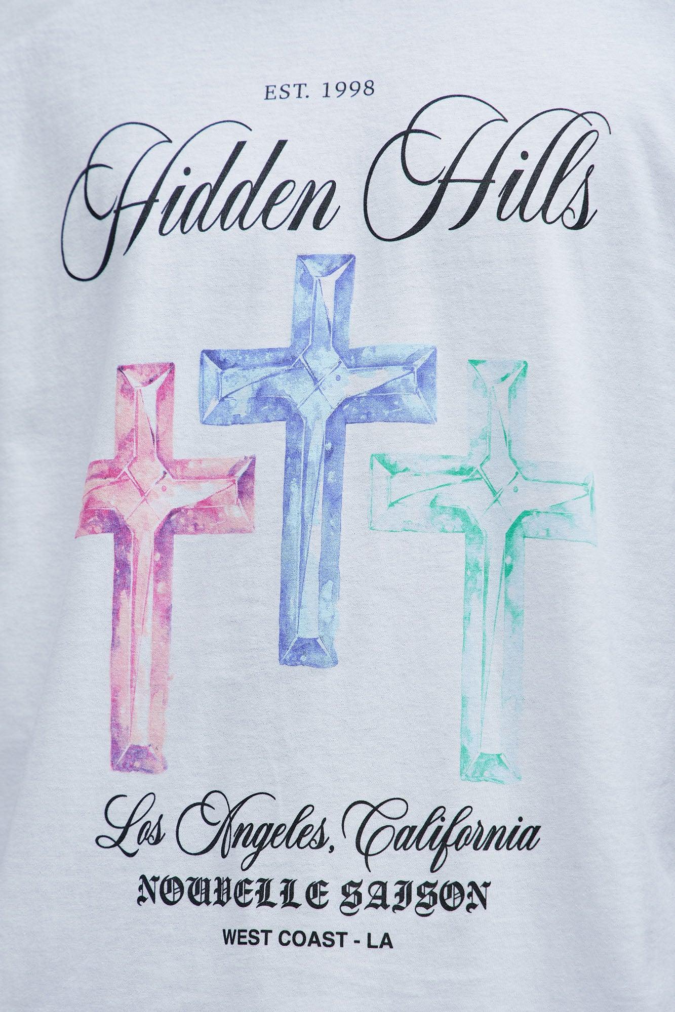 Hidden Hills LA Short Sleeve Tee - White Product Image