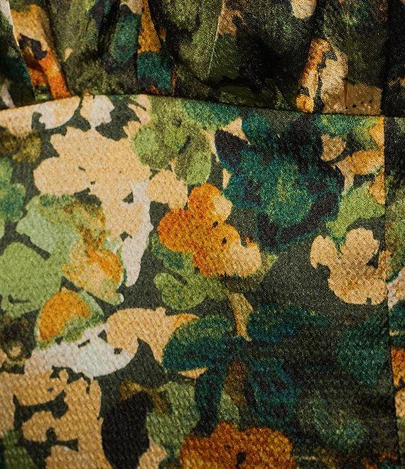 I.N. San Francisco 3/4 Puff Sleeve Sweetheart Neckline Floral Top Product Image