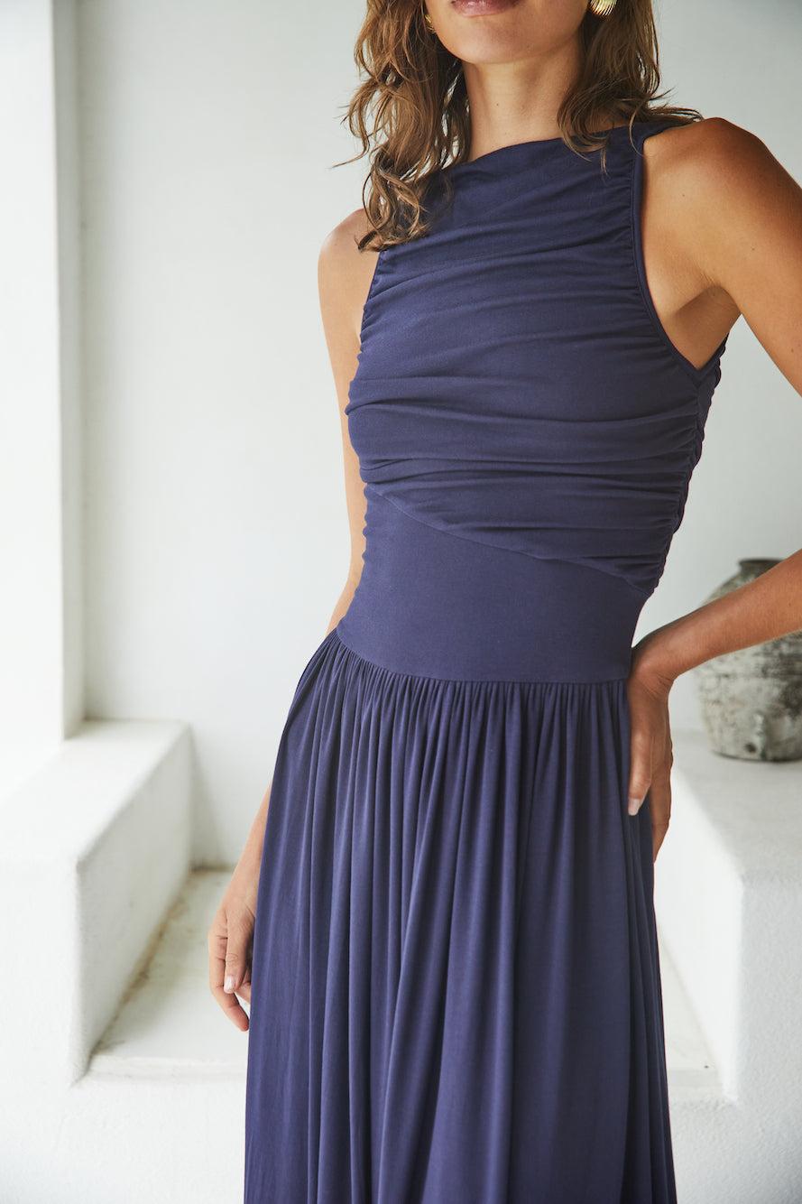Nalla Maxi Dress Navy Product Image
