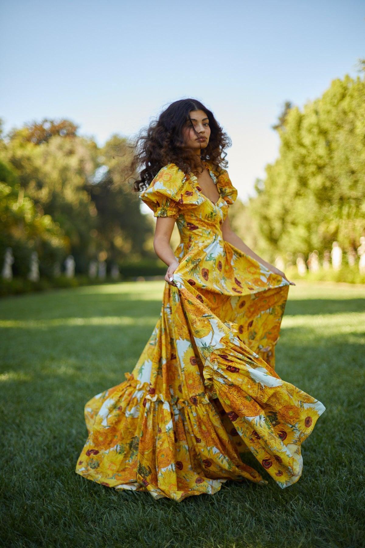 Sunflowers Cotton Ritz Gown Product Image