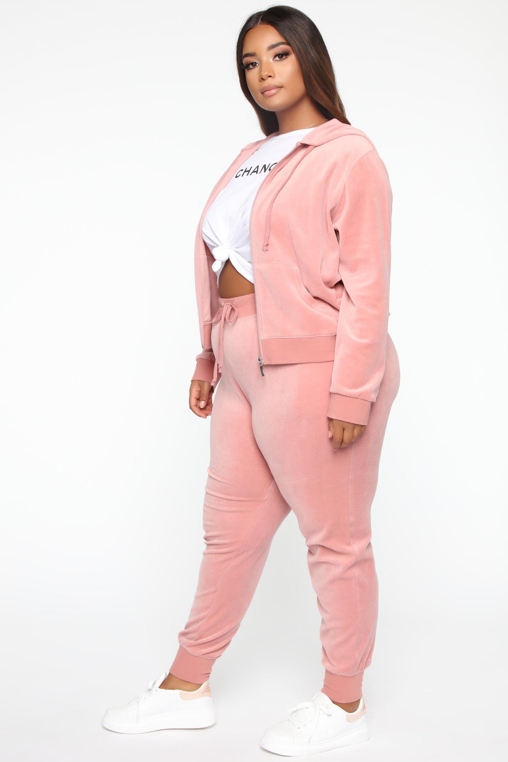 The Original Trendsetter Velour Set - Mauve Product Image