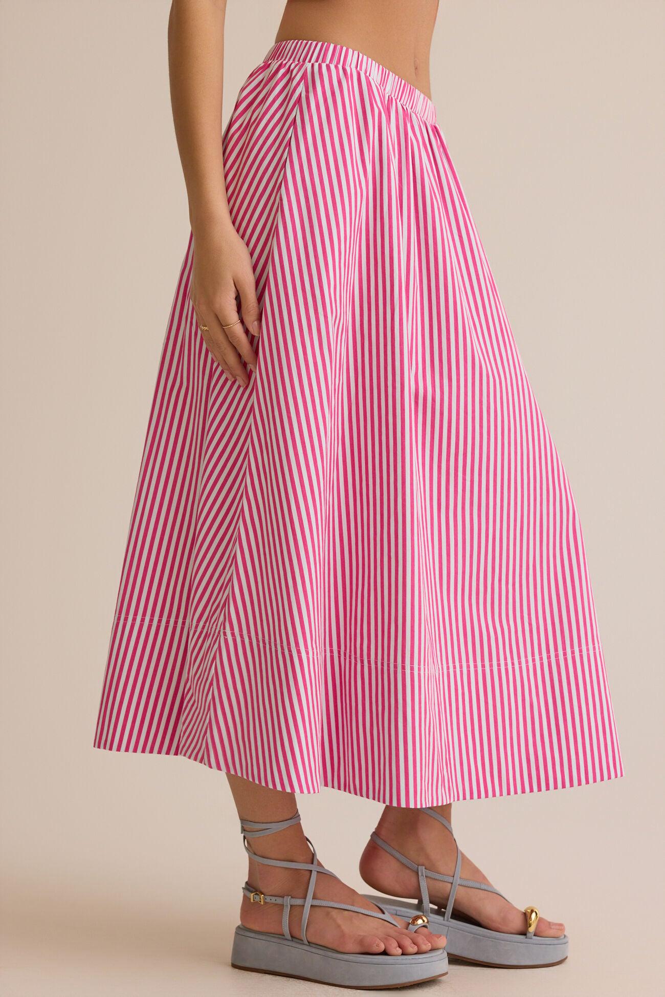 Sloane Stripe Midi Skirt Product Image
