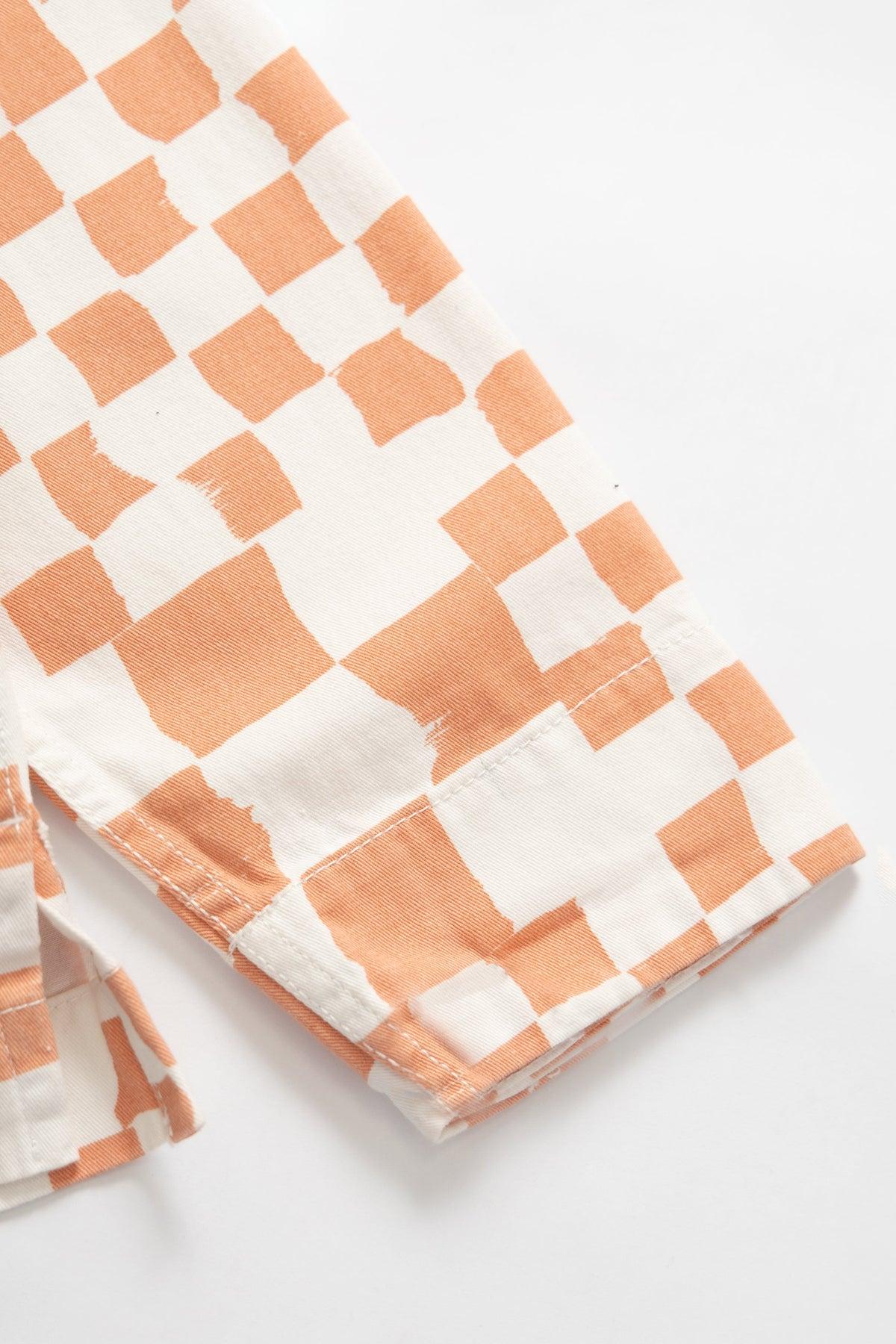 Service Works - Drill Printed Front Of House Jacket - Salmon Checker Product Image