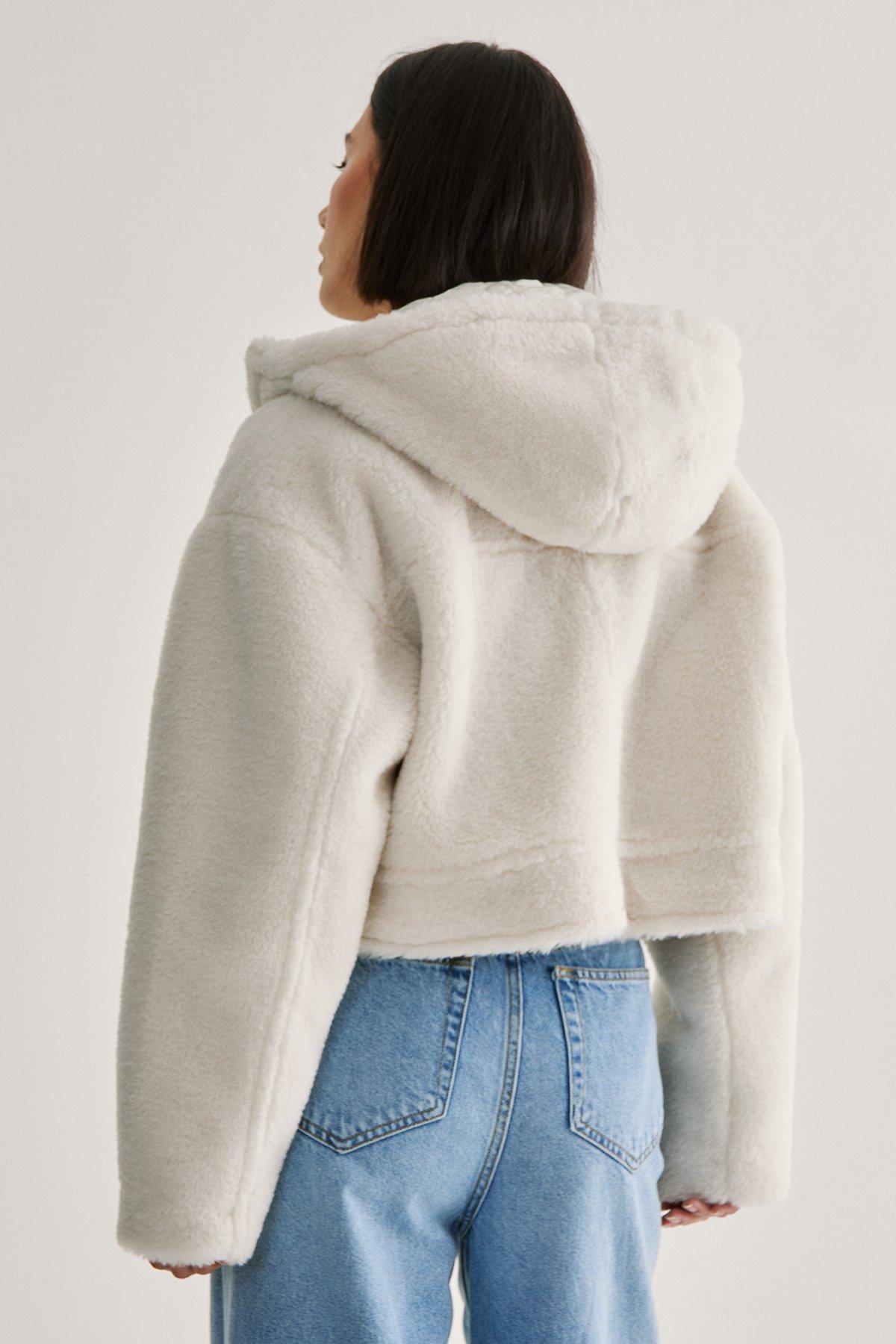 Quilted Borg Hooded Jacket Product Image