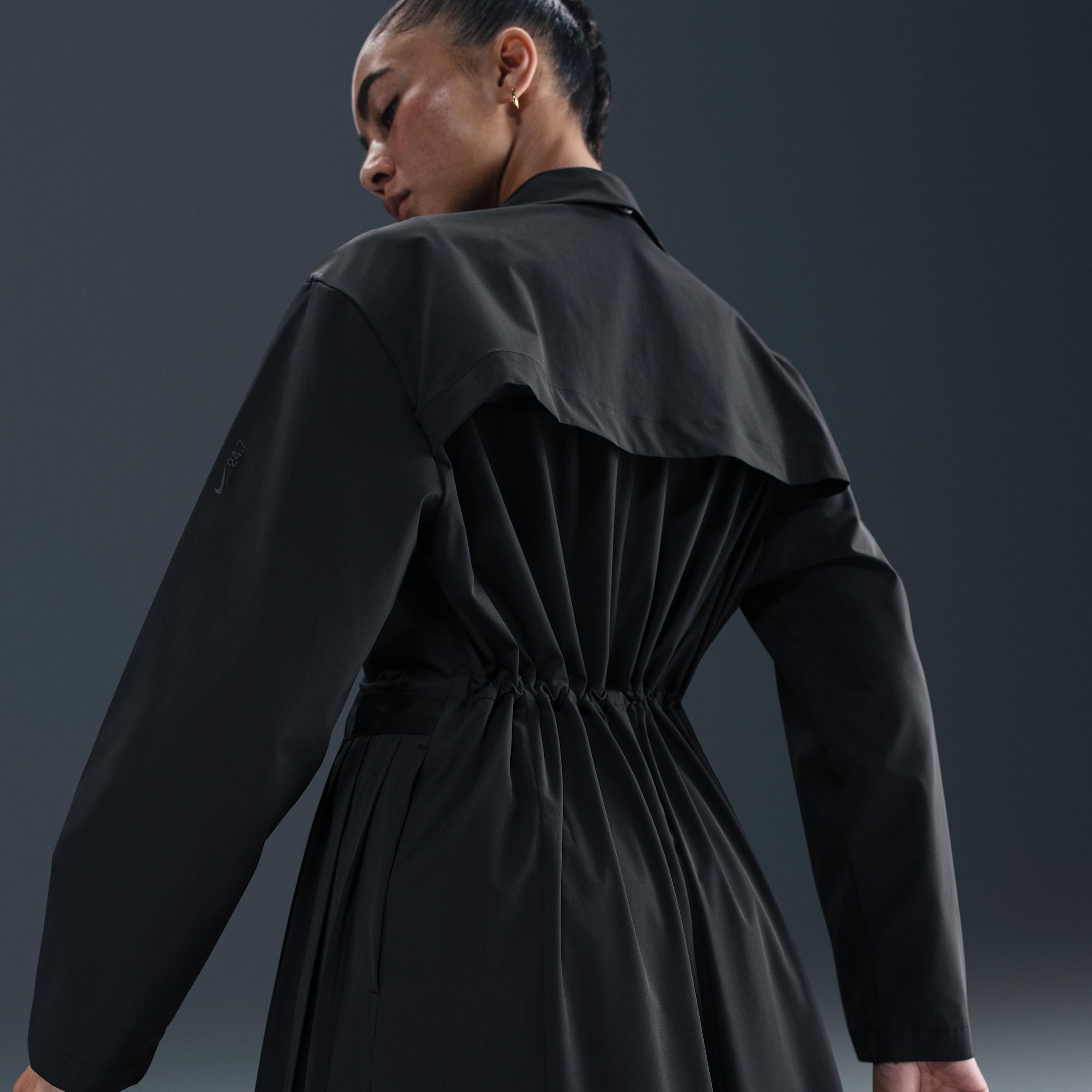 Nike Womens 24.7 PerfectStretch Dri-FIT Oversized Trench Coat | HV3627-010 Product Image