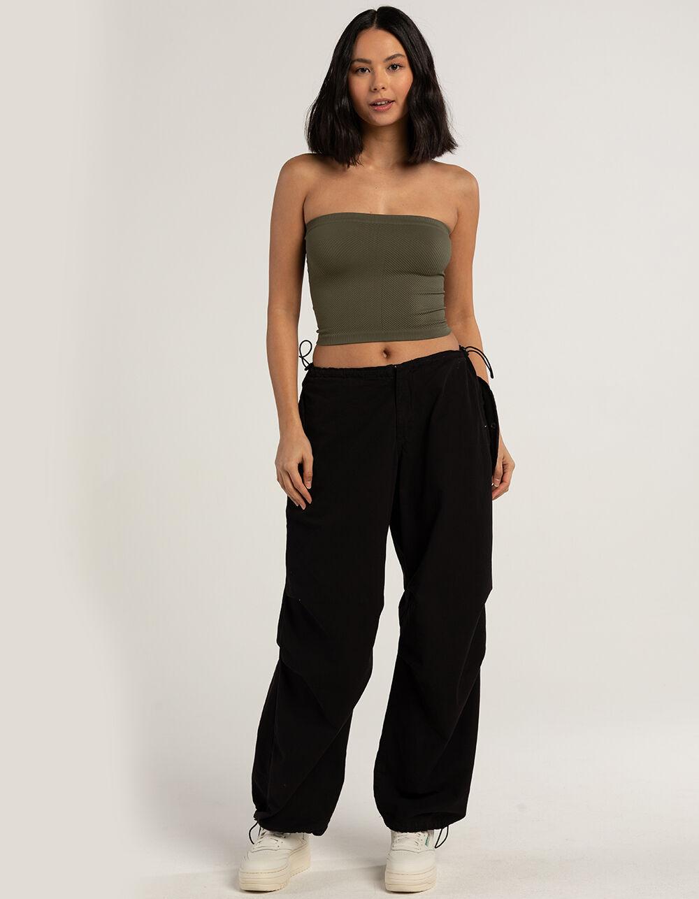 TILLYS Chevron Womens Tube Top - OLIVE Product Image