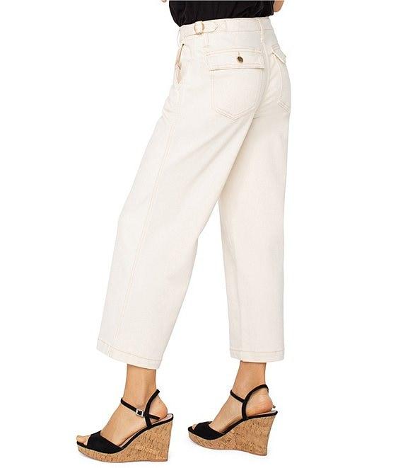 Liverpool Los Angeles Mid Rise Utility Stride Wide Leg Cropped Denim Jeans Product Image